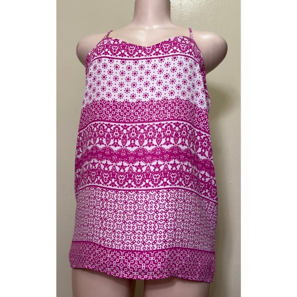 The Limited Tops - NWT THE LIMITED Pink and White Patterned Tank Top